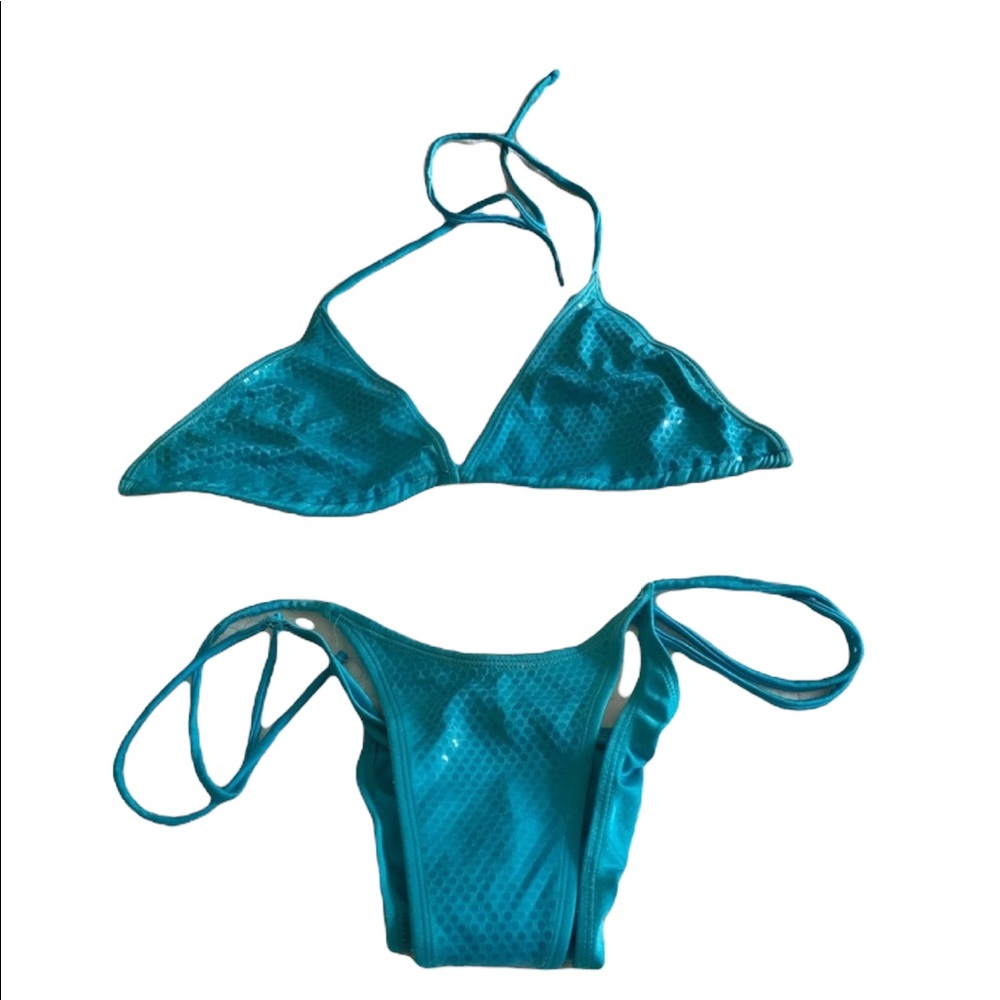 Sophia Turquoise String Bikini - image 3